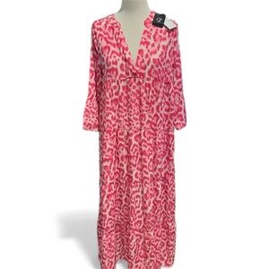 Cezele women’s tiered dress size small
Pink leopard print